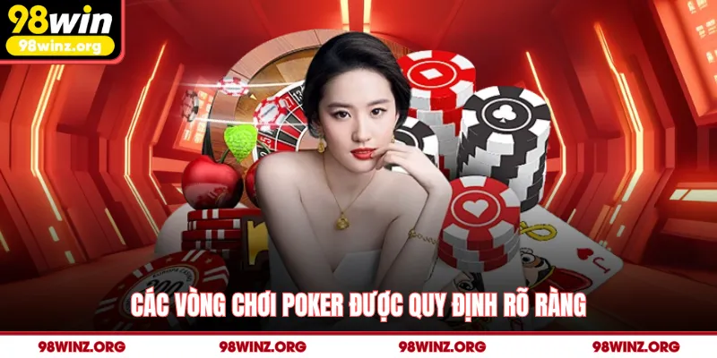 Các vòng chơi poker được quy định rõ ràng